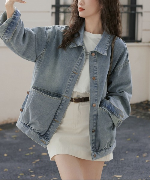 BLANC FICELLE(ブランフィセル)の「デニムジャケット(デニムジャケット・レディース・ブルー・S/M/L)」の7枚目の写真