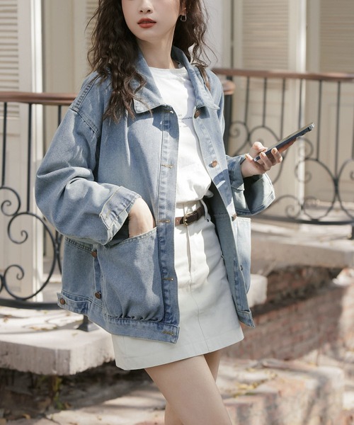 BLANC FICELLE(ブランフィセル)の「デニムジャケット(デニムジャケット・レディース・ブルー・S/M/L)」の9枚目の写真