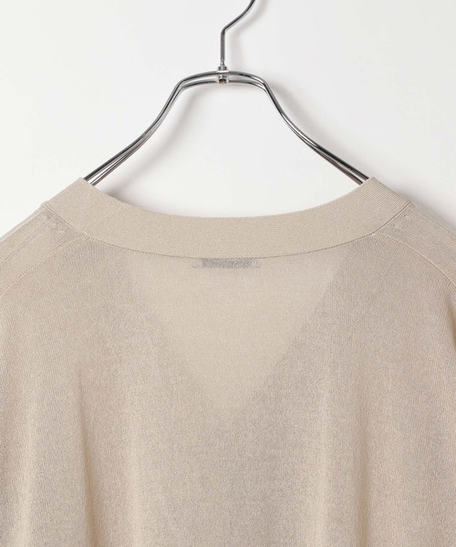 BAYFLOW（ベイフロー）の「[夏の室内羽織りにも]シアーニットカーディガン（カーディガン/ボレロ・レディース・グリーン/オレンジ/グレイッシュベージュ/ブラック・FREE）」の17枚目の写真