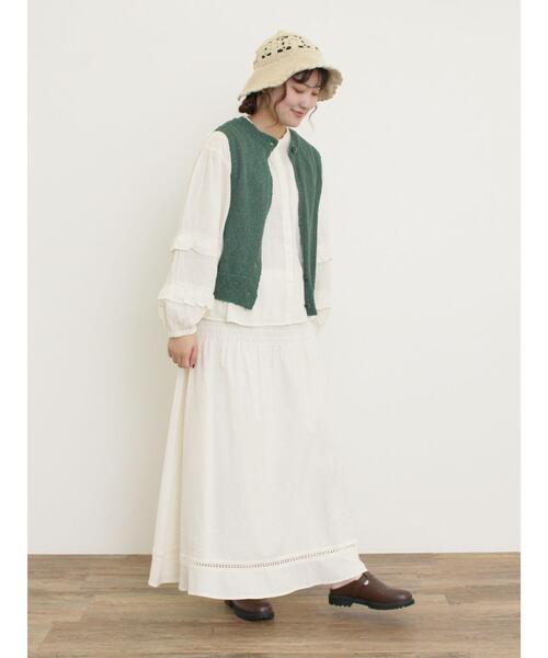 Samansa Mos2（サマンサ モスモス）の「2WAYシャーリングスカート（スカート・レディース・ブラック/オフホワイト/ブルー・F）」の18枚目の写真