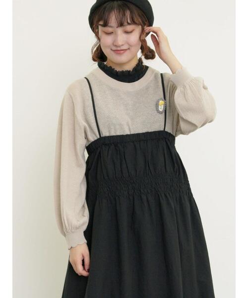 Samansa Mos2（サマンサ モスモス）の「2WAYシャーリングスカート（スカート・レディース・ブラック/オフホワイト/ブルー・F）」の8枚目の写真