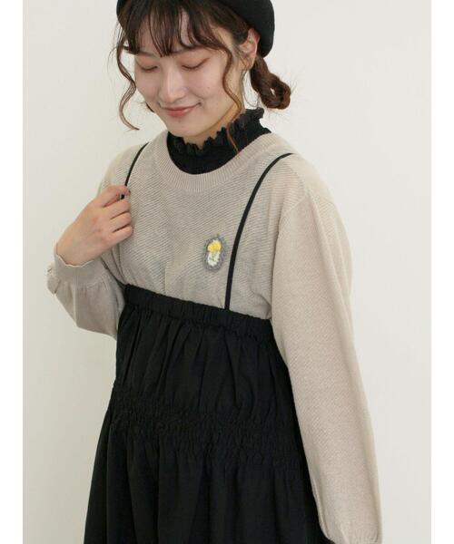 Samansa Mos2（サマンサ モスモス）の「2WAYシャーリングスカート（スカート・レディース・ブラック/オフホワイト/ブルー・F）」の13枚目の写真