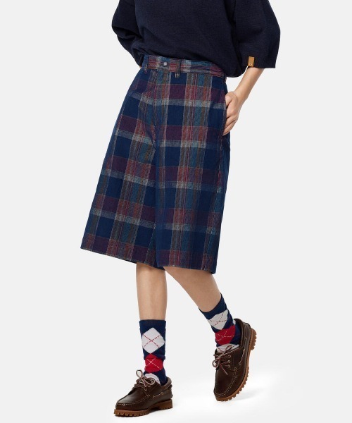 Timberland（ティンバーランド）の「Timberland TOKYO DESIGN COLLECTIVE Plaid Shorts（ティンバーランド TDC コーデュロイ プレイド ショーツ）（その他パンツ・メンズ・ダークブルー/イエロー系・30inch/32inch/34inch/36inch）」の4枚目の写真