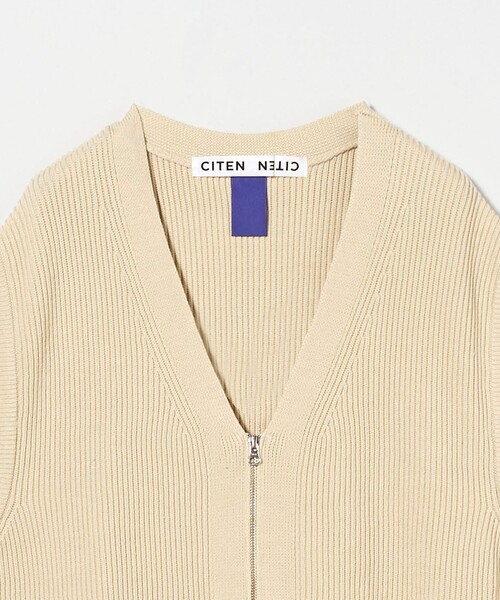 CITEN（シテン）の「＜CITEN＞リブニットZIPベスト（ベスト・メンズ・ナチュラル/ブラック・FREE）」の7枚目の写真