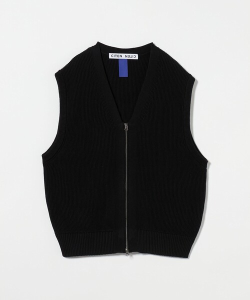 CITEN（シテン）の「＜CITEN＞リブニットZIPベスト（ベスト・メンズ・ナチュラル/ブラック・FREE）」の11枚目の写真