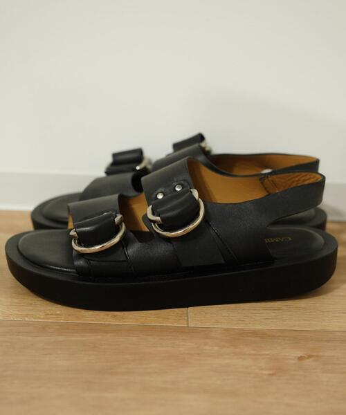 CAMINANDO（カミナンド）の「CAMINANDO/カミナンド/DOUBLE RING PLATFORM SANDAL（サンダル・レディース・ブラック・6/7/8）」の8枚目の写真
