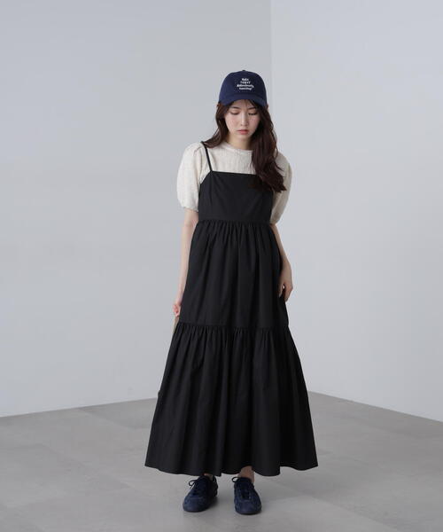 FREE'S MART(フリーズマート)の「◆ティアードキャミソールワンピース(ワンピース・レディース・ブラック/ブラウン系その他/ホワイト系その他・SMALL/MEDIUM)」の7枚目の写真