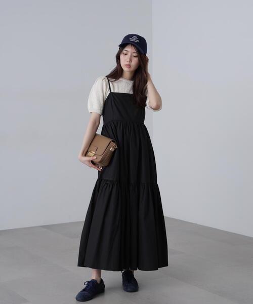 FREE'S MART(フリーズマート)の「◆ティアードキャミソールワンピース(ワンピース・レディース・ブラック/ブラウン系その他/ホワイト系その他・SMALL/MEDIUM)」の8枚目の写真