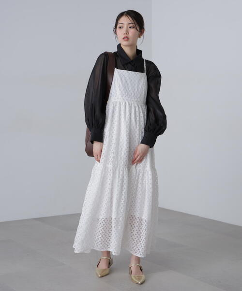 FREE'S MART(フリーズマート)の「◆ティアードキャミソールワンピース(ワンピース・レディース・ブラック/ブラウン系その他/ホワイト系その他・SMALL/MEDIUM)」の14枚目の写真