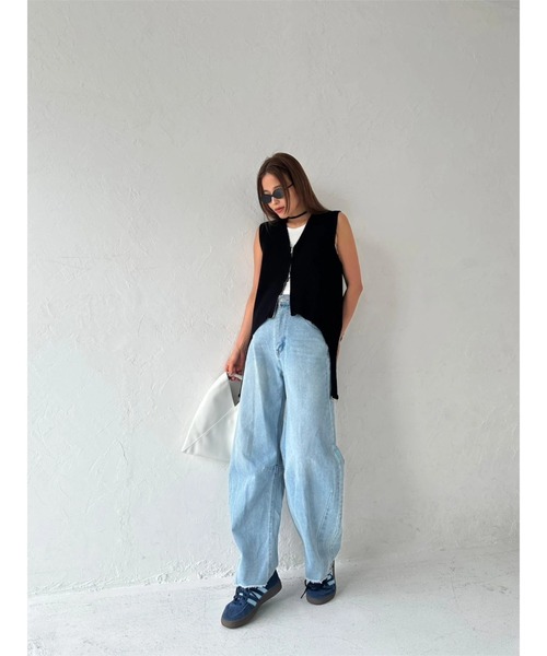 TRUNC（トランクエイティーエイト）の「Garter Straps Knit Vest（ベスト・レディース・ブラック/アイボリー・FREE）」の21枚目の写真