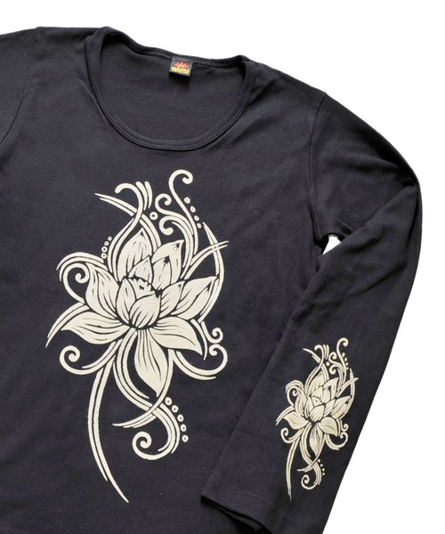 MARAI(マーライ)の「ロングスリーブ長袖カットソー Tシャツ ロンT(Tシャツ/カットソー・レディース・マジェンタ/ブラック/パープル/ブラウン・FREE)」の12枚目の写真