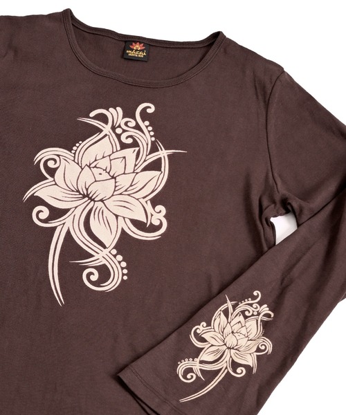 MARAI(マーライ)の「ロングスリーブ長袖カットソー Tシャツ ロンT(Tシャツ/カットソー・レディース・マジェンタ/ブラック/パープル/ブラウン・FREE)」の11枚目の写真