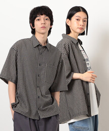 Purple&Yellow | シアサッカーチェックシャツ(シャツ/ブラウス)