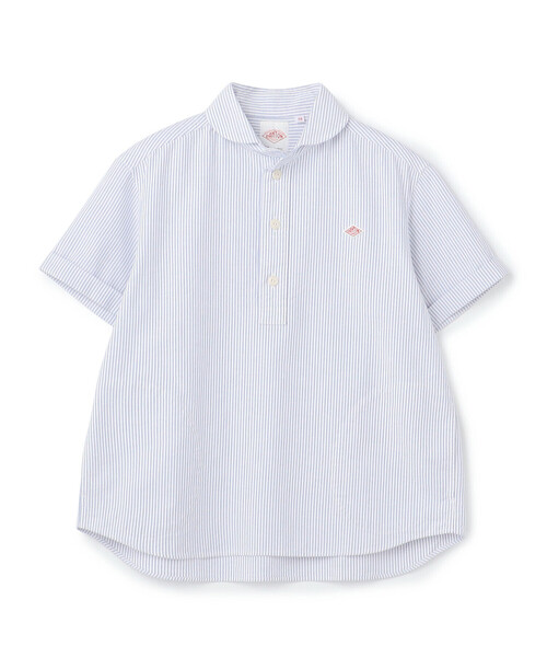 DANTON(ダントン)の「WOMEN'S OXFORD ROUND COLLAR SHORT SLEEVE PULLOVER SHIRT PATTERN(シャツ/ブラウス・レディース・ブルー系その他/ブルー系その他6・36/38/34)」の2枚目の写真