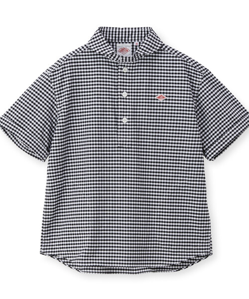 DANTON(ダントン)の「WOMEN'S OXFORD ROUND COLLAR SHORT SLEEVE PULLOVER SHIRT PATTERN(シャツ/ブラウス・レディース・ブルー系その他/ブルー系その他6・36/38/34)」の3枚目の写真