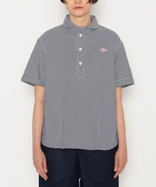 DANTON(ダントン)の「WOMEN'S OXFORD ROUND COLLAR SHORT SLEEVE PULLOVER SHIRT PATTERN(シャツ/ブラウス・レディース・ブルー系その他/ブルー系その他6・36/38/34)」の4枚目の写真