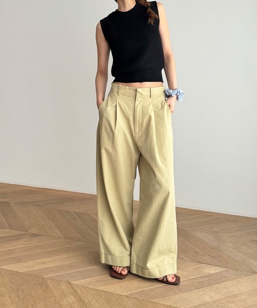 CANAL JEAN（キャナルジーン）の「El mar　コットンリネンニットタンク（タンクトップ・レディース・ホワイト/ネイビー/ブラック/ブルー/ブラウン・ONE SIZE）」の13枚目の写真