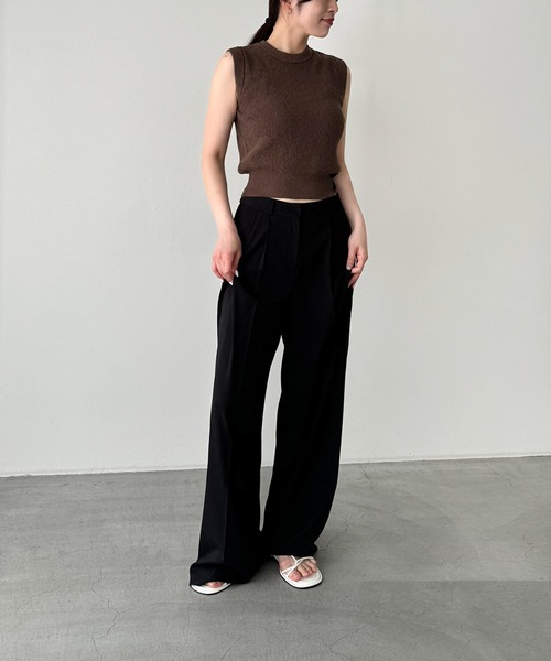 CANAL JEAN（キャナルジーン）の「El mar　コットンリネンニットタンク（タンクトップ・レディース・ホワイト/ネイビー/ブラック/ブルー/ブラウン・ONE SIZE）」の22枚目の写真