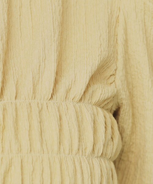 index（インデックス）の「シャーリングペプラムトップス【洗濯機洗い可】（Tシャツ/カットソー・レディース・イエロー系その他/オフホワイト/ブラック・40/38/36）」の11枚目の写真