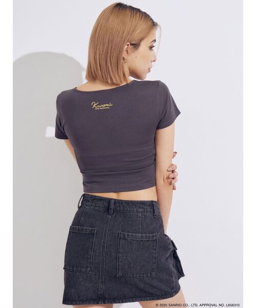 EVRIS（エヴリス）の「【メロクロコラボ】レースドッキングクロミTシャツ（Tシャツ/カットソー・レディース・ブラック・FREE）」の5枚目の写真