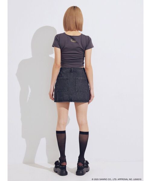 EVRIS（エヴリス）の「【メロクロコラボ】レースドッキングクロミTシャツ（Tシャツ/カットソー・レディース・ブラック・FREE）」の9枚目の写真