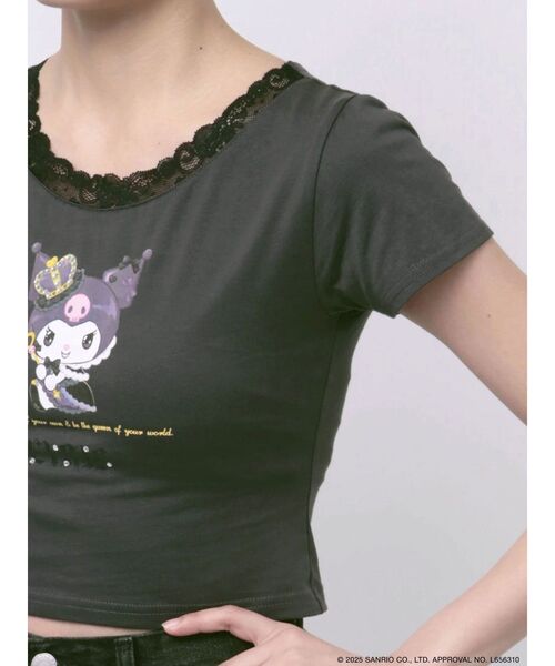 EVRIS（エヴリス）の「【メロクロコラボ】レースドッキングクロミTシャツ（Tシャツ/カットソー・レディース・ブラック・FREE）」の14枚目の写真