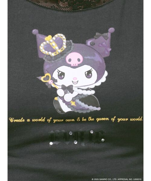 EVRIS（エヴリス）の「【メロクロコラボ】レースドッキングクロミTシャツ（Tシャツ/カットソー・レディース・ブラック・FREE）」の18枚目の写真