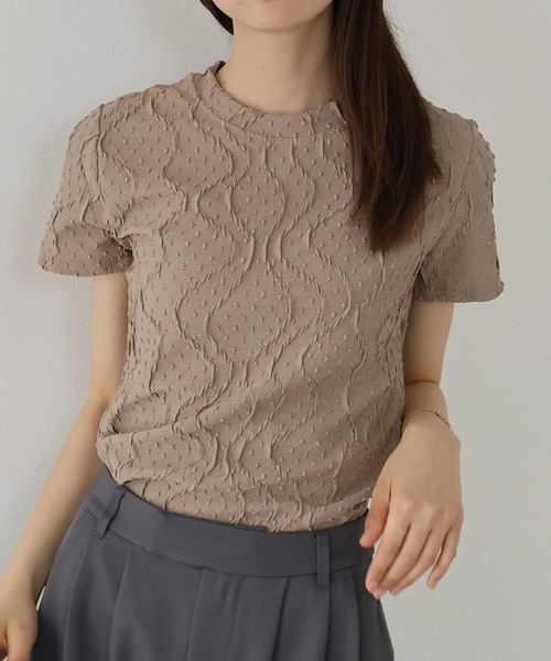 J by blue(ジェイバイブルー)の「ラインフクレジャガードカットソー(Tシャツ/カットソー・レディース・モカ/アイボリー/ブラック・MEDIUM)」の12枚目の写真