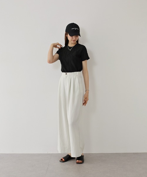 J by blue(ジェイバイブルー)の「ラインフクレジャガードカットソー(Tシャツ/カットソー・レディース・モカ/アイボリー/ブラック・MEDIUM)」の22枚目の写真