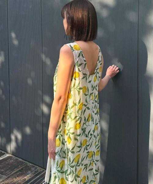 styling/(スタイリング)の「【styling/×KEITA MARUYAMA】シアージャガードワンピース(ワンピース・レディース・ネイビー/ホワイト/ブラック・1/0)」の9枚目の写真