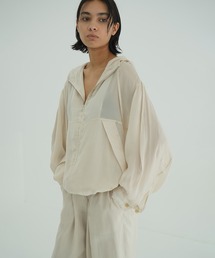 CLANE | SHEER AIRY ZIP HOODIE(パーカー)