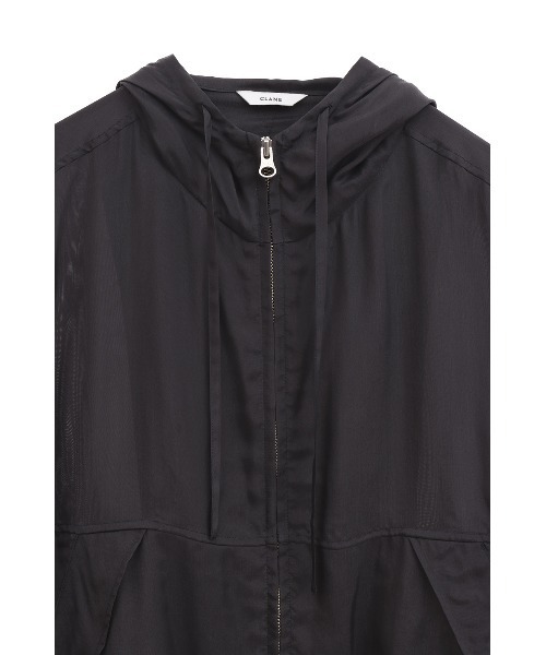CLANE（クラネ）の「SHEER AIRY ZIP HOODIE（パーカー・レディース・ブラック/アイボリー・2/1）」の21枚目の写真