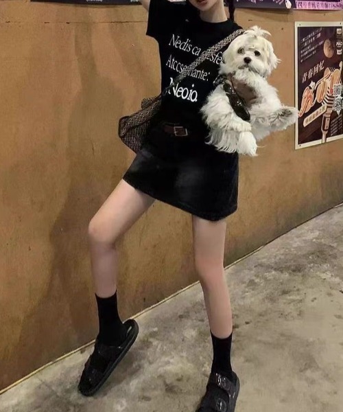 Achic(アシック)の「レタリングラウンド半袖Tシャツ(Tシャツ/カットソー・レディース・ホワイト/ブラック/ネイビー/レッド/ホワイト系その他/ホワイト系その他2/ブラック系その他・M)」の10枚目の写真