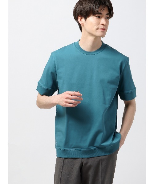 SUIT SQUARE(スーツスクエア)の「オフィT 半袖Tシャツ ウォッシャブル 接触冷感 クール天竺(Tシャツ/カットソー・メンズ・ネイビー系/ブラック系/ブルー系/グレー系/グリーン系/ベージュ系/ホワイト系・3L/M/S/LL/L)」の7枚目の写真