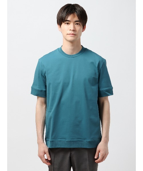 SUIT SQUARE(スーツスクエア)の「オフィT 半袖Tシャツ ウォッシャブル 接触冷感 クール天竺(Tシャツ/カットソー・メンズ・ネイビー系/ブラック系/ブルー系/グレー系/グリーン系/ベージュ系/ホワイト系・3L/M/S/LL/L)」の15枚目の写真