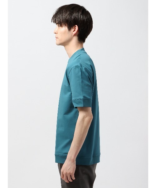 SUIT SQUARE(スーツスクエア)の「オフィT 半袖Tシャツ ウォッシャブル 接触冷感 クール天竺(Tシャツ/カットソー・メンズ・ネイビー系/ブラック系/ブルー系/グレー系/グリーン系/ベージュ系/ホワイト系・3L/M/S/LL/L)」の14枚目の写真
