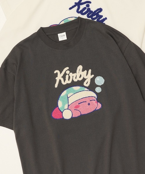 ALWAYS GOOD TIME(オルウェイズグッドタイム)の「【星のカービィ/KIRBY 】天竺 さがら刺繍 半袖Tシャツ(Tシャツ/カットソー・レディース・ネイビー/オフホワイト/オートミール/スミクロ・M/L)」の3枚目の写真
