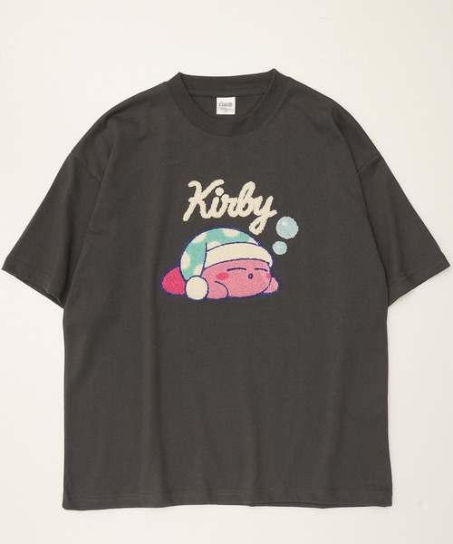 ALWAYS GOOD TIME(オルウェイズグッドタイム)の「【星のカービィ/KIRBY 】天竺 さがら刺繍 半袖Tシャツ(Tシャツ/カットソー・レディース・ネイビー/オフホワイト/オートミール/スミクロ・M/L)」の16枚目の写真