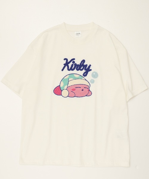 ALWAYS GOOD TIME(オルウェイズグッドタイム)の「【星のカービィ/KIRBY 】天竺 さがら刺繍 半袖Tシャツ(Tシャツ/カットソー・レディース・ネイビー/オフホワイト/オートミール/スミクロ・M/L)」の14枚目の写真