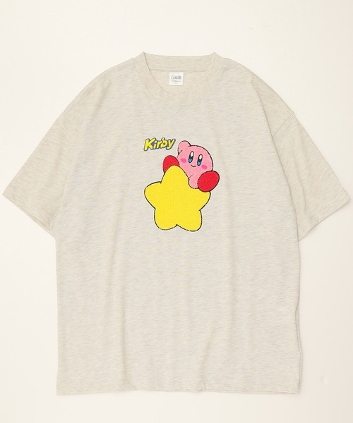 ALWAYS GOOD TIME(オルウェイズグッドタイム)の「【星のカービィ/KIRBY 】天竺 さがら刺繍 半袖Tシャツ(Tシャツ/カットソー・レディース・ネイビー/オフホワイト/オートミール/スミクロ・M/L)」の18枚目の写真