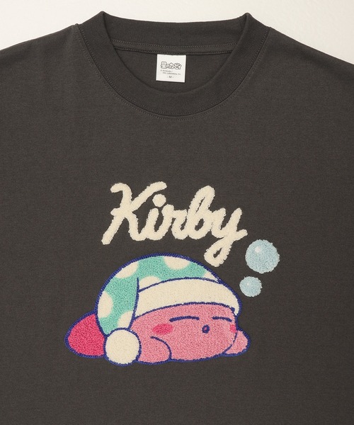 ALWAYS GOOD TIME(オルウェイズグッドタイム)の「【星のカービィ/KIRBY 】天竺 さがら刺繍 半袖Tシャツ(Tシャツ/カットソー・レディース・ネイビー/オフホワイト/オートミール/スミクロ・M/L)」の6枚目の写真