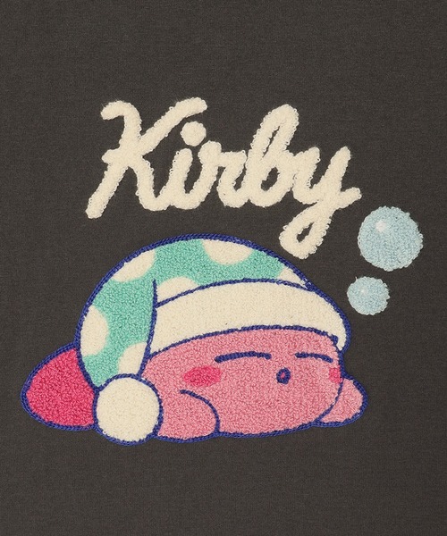 ALWAYS GOOD TIME(オルウェイズグッドタイム)の「【星のカービィ/KIRBY 】天竺 さがら刺繍 半袖Tシャツ(Tシャツ/カットソー・レディース・ネイビー/オフホワイト/オートミール/スミクロ・M/L)」の7枚目の写真