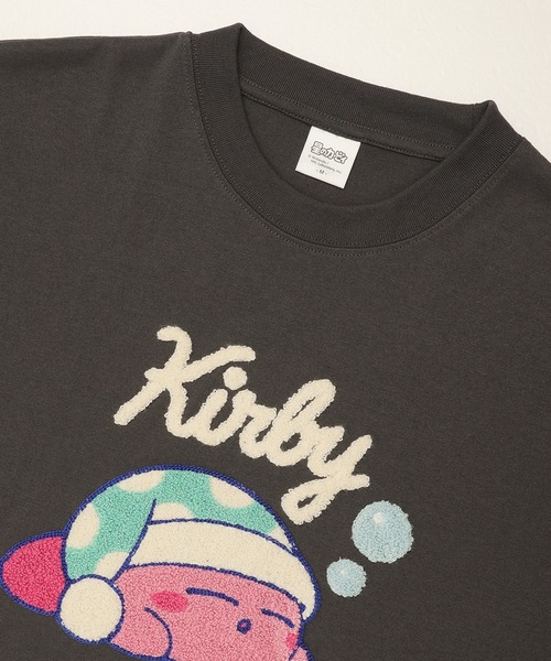 ALWAYS GOOD TIME(オルウェイズグッドタイム)の「【星のカービィ/KIRBY 】天竺 さがら刺繍 半袖Tシャツ(Tシャツ/カットソー・レディース・ネイビー/オフホワイト/オートミール/スミクロ・M/L)」の12枚目の写真