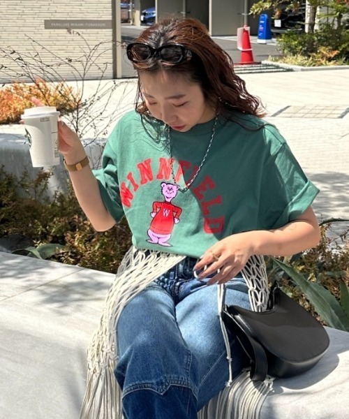 RODEO CROWNS WIDE BOWL（ロデオクラウンズワイドボウル）の「【Champion】カッレジアソートTシャツ（Tシャツ/カットソー・レディース・ホワイト/ライトグリーン/チャコールグレー/ブルー・FREE）」の3枚目の写真