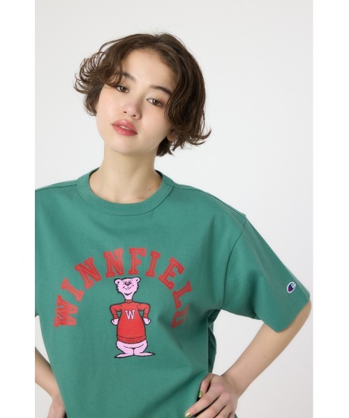 RODEO CROWNS WIDE BOWL（ロデオクラウンズワイドボウル）の「【Champion】カッレジアソートTシャツ（Tシャツ/カットソー・レディース・ホワイト/ライトグリーン/チャコールグレー/ブルー・FREE）」の9枚目の写真