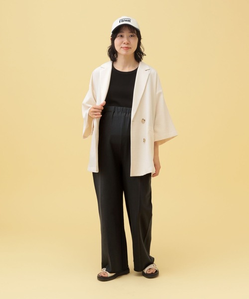 LEPSIM(レプシィム)の「【産前・産後対応】マタニティ/サマースウェットパンツ 455494(マタニティウェア/グッズ・レディース・チャコールグレー/ライトグレー・FREE)」の18枚目の写真