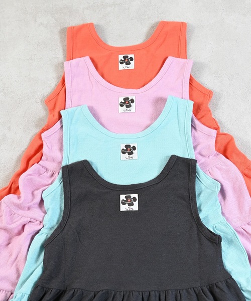 Life Support Products（ライフサポートプロダクツ）の「梨地ティアードワンピース（ワンピース・キッズ・オレンジ/ピンク/ブラック/ライトブルー・95/140/150/90/100/110/120/80/130）」の12枚目の写真