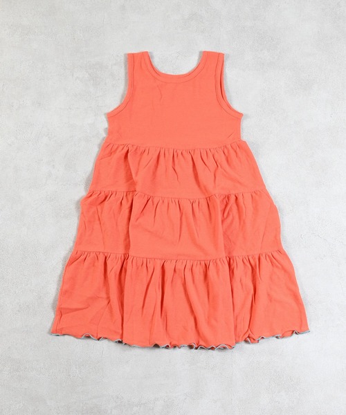 Life Support Products（ライフサポートプロダクツ）の「梨地ティアードワンピース（ワンピース・キッズ・オレンジ/ピンク/ブラック/ライトブルー・95/140/150/90/100/110/120/80/130）」の14枚目の写真