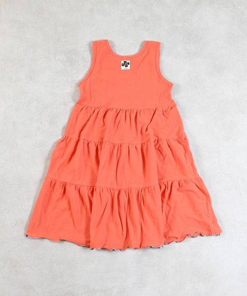 Life Support Products（ライフサポートプロダクツ）の「梨地ティアードワンピース（ワンピース・キッズ・オレンジ/ピンク/ブラック/ライトブルー・95/140/150/90/100/110/120/80/130）」の15枚目の写真