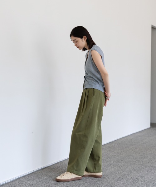 select MOCA Et（セレクトモカエト）の「【Et】Wrap-Belt Chino Pants（チノパンツ・レディース・チャコール/アイボリー/カーキ・FREE）」の15枚目の写真